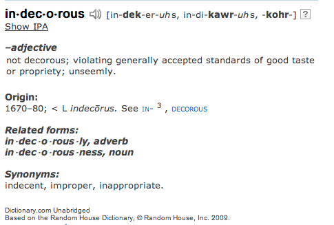 indecorous