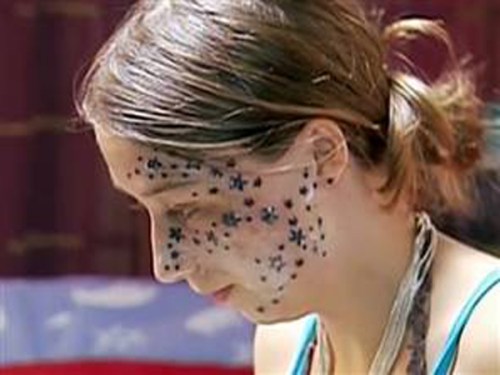 star-tattoo-face